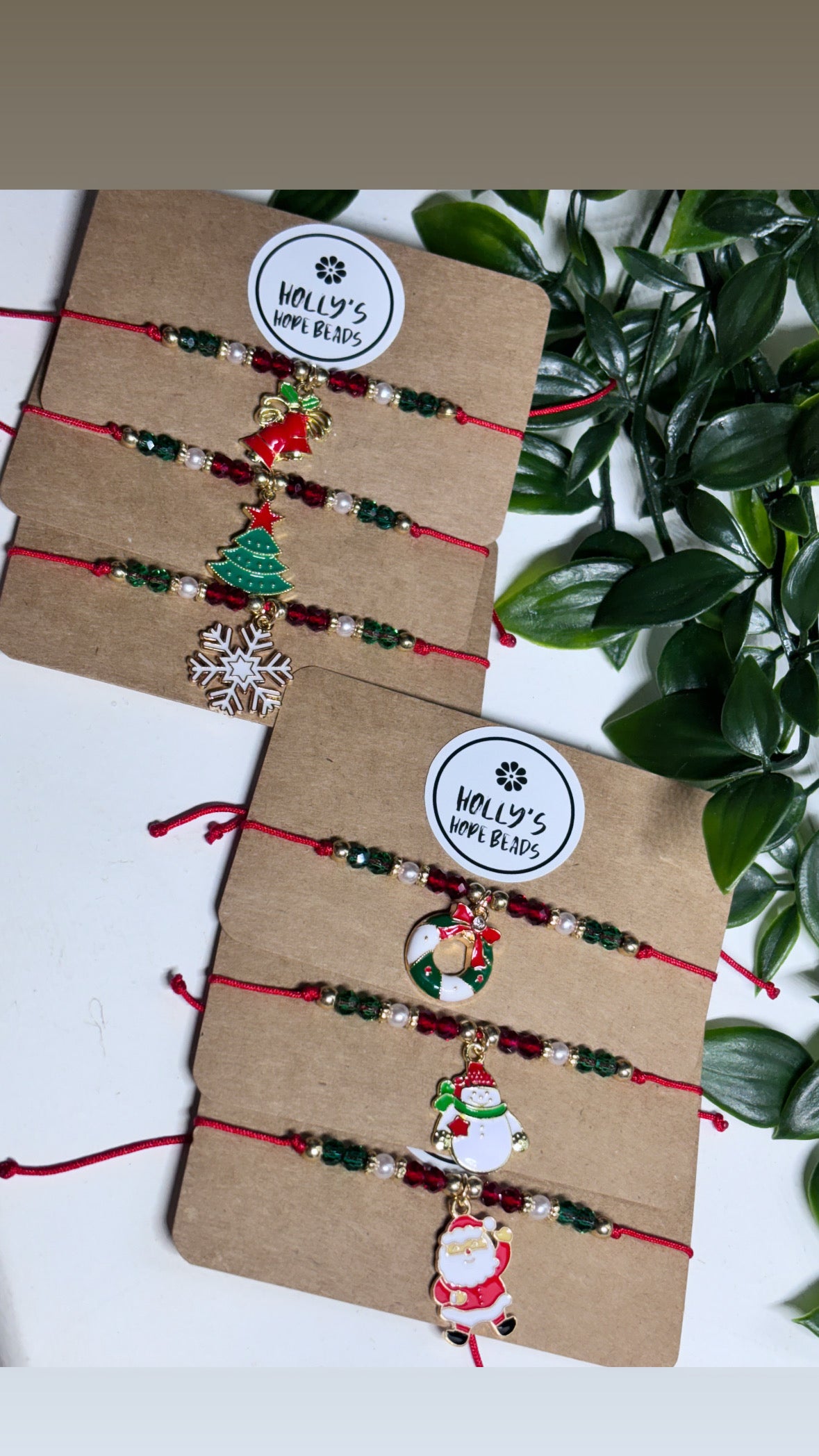 Christmas charm adjustable bracelets | adults and children’s | stocking fillers
