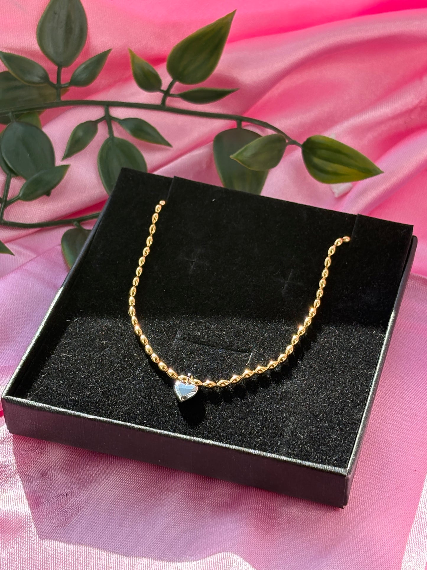 Sweetheart Mix silver / gold necklace / stainless steel / water resistant / tarnish resistant