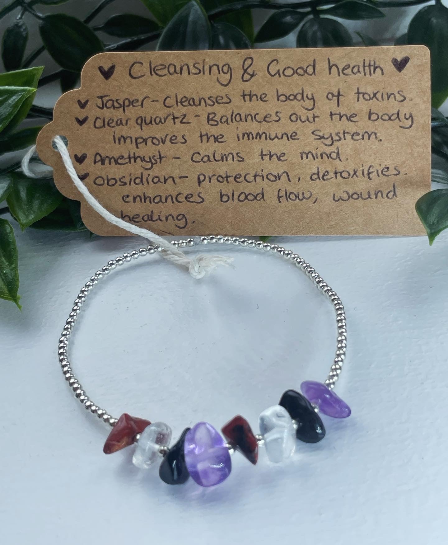 Cleansing | good health crystal healing bracelet | crystals for health |