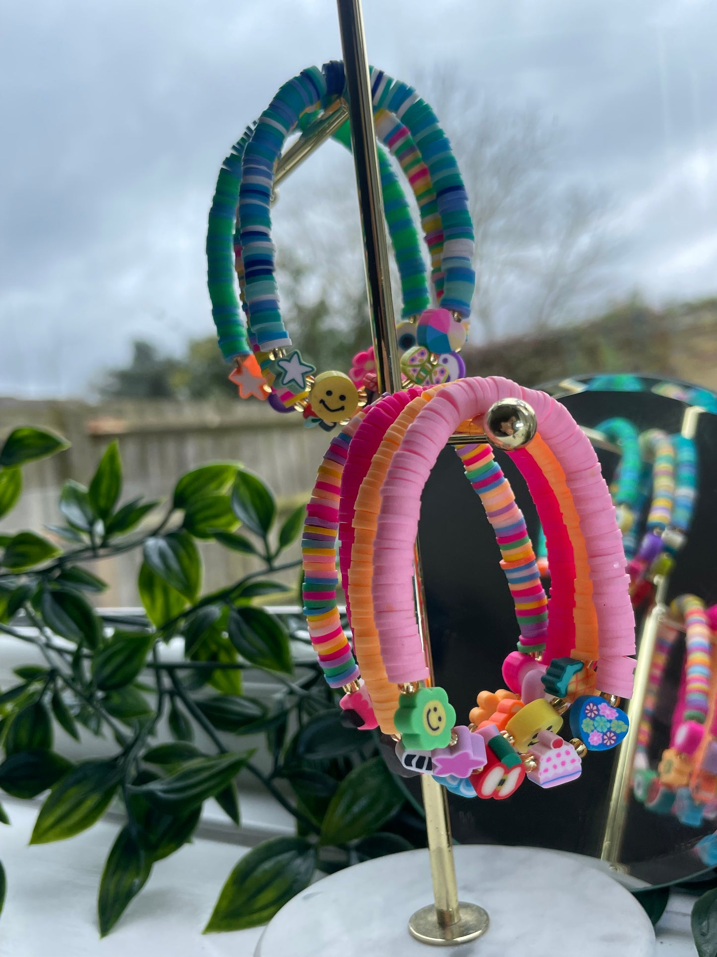 Clay bead bracelets | summer bracelets | heishi clay bracelets | adults / children’s clay bracelets