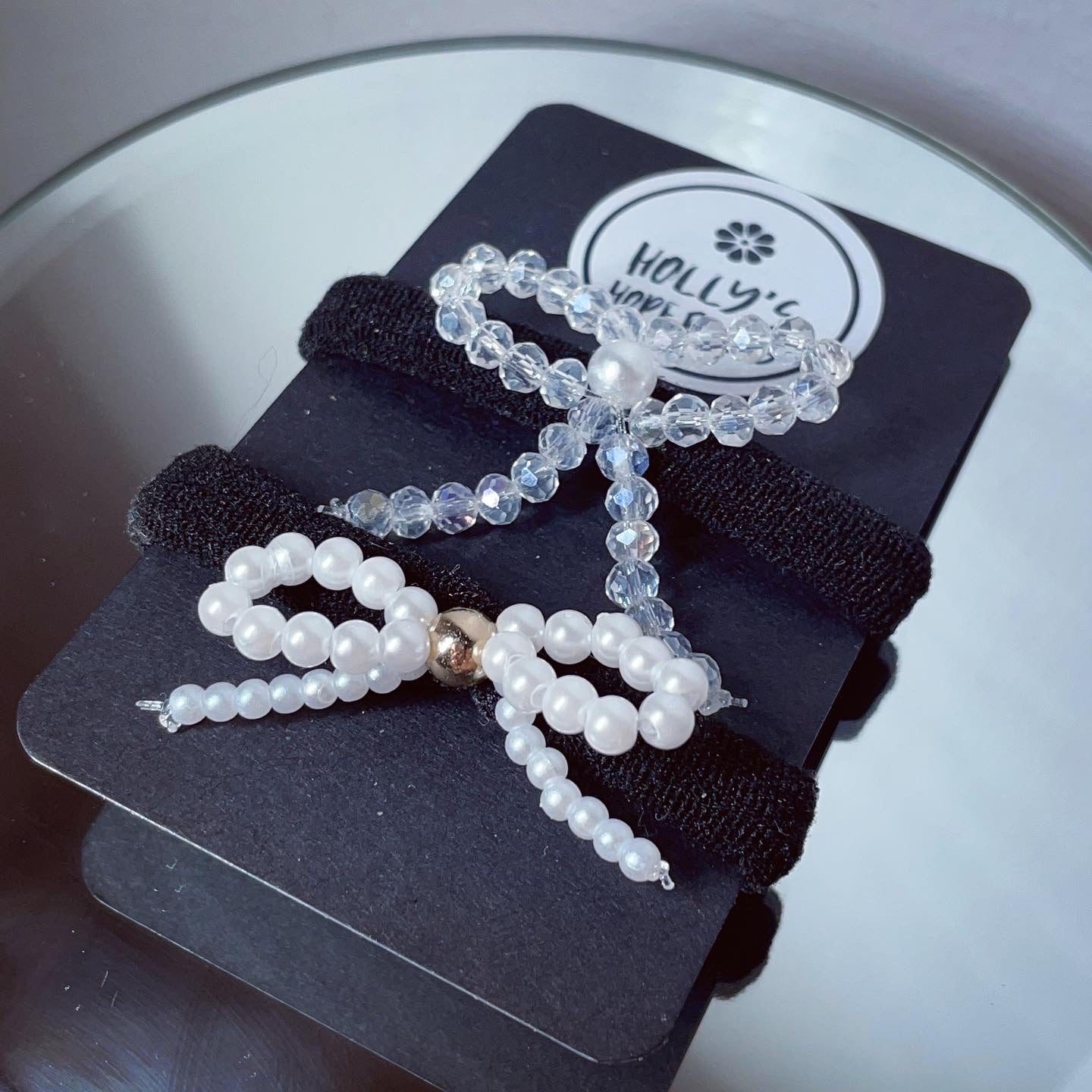 Hair bobbles non snag bow hair bobbles | hair elastics | hair accessories | hair bows