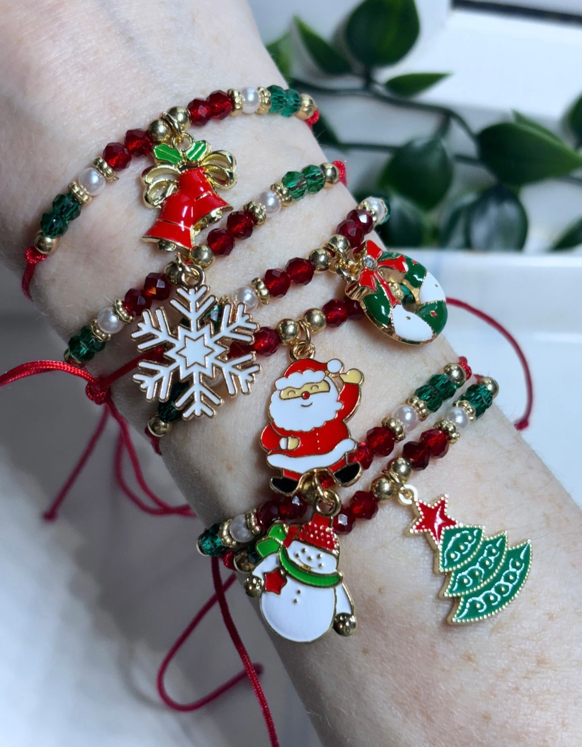 Christmas charm adjustable bracelets | adults and children’s | stocking fillers