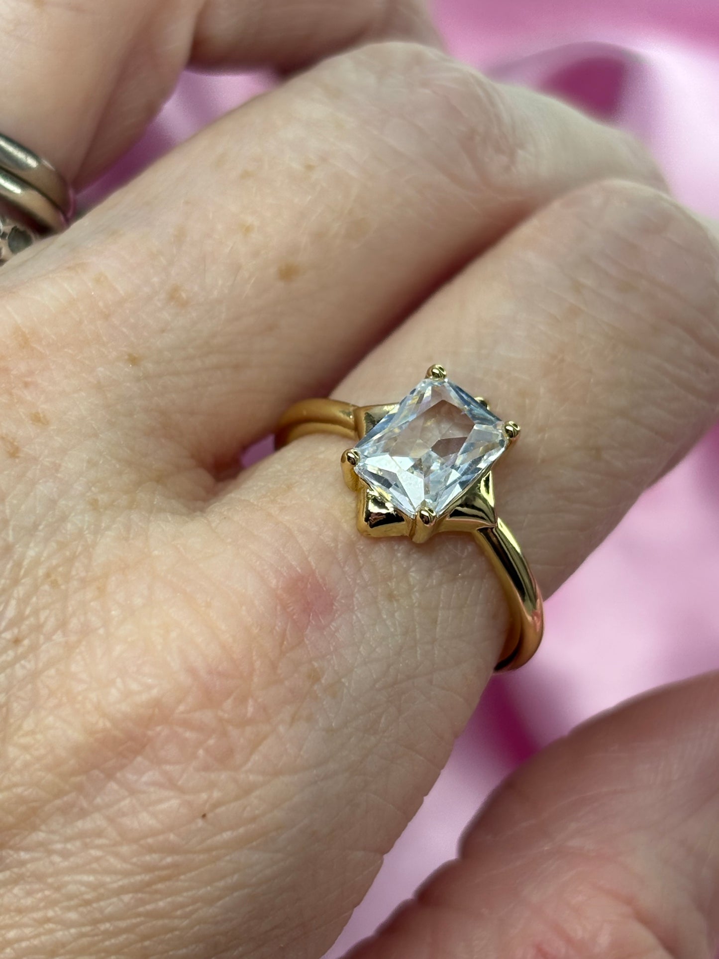Serenity ring silver and gold stainless steel