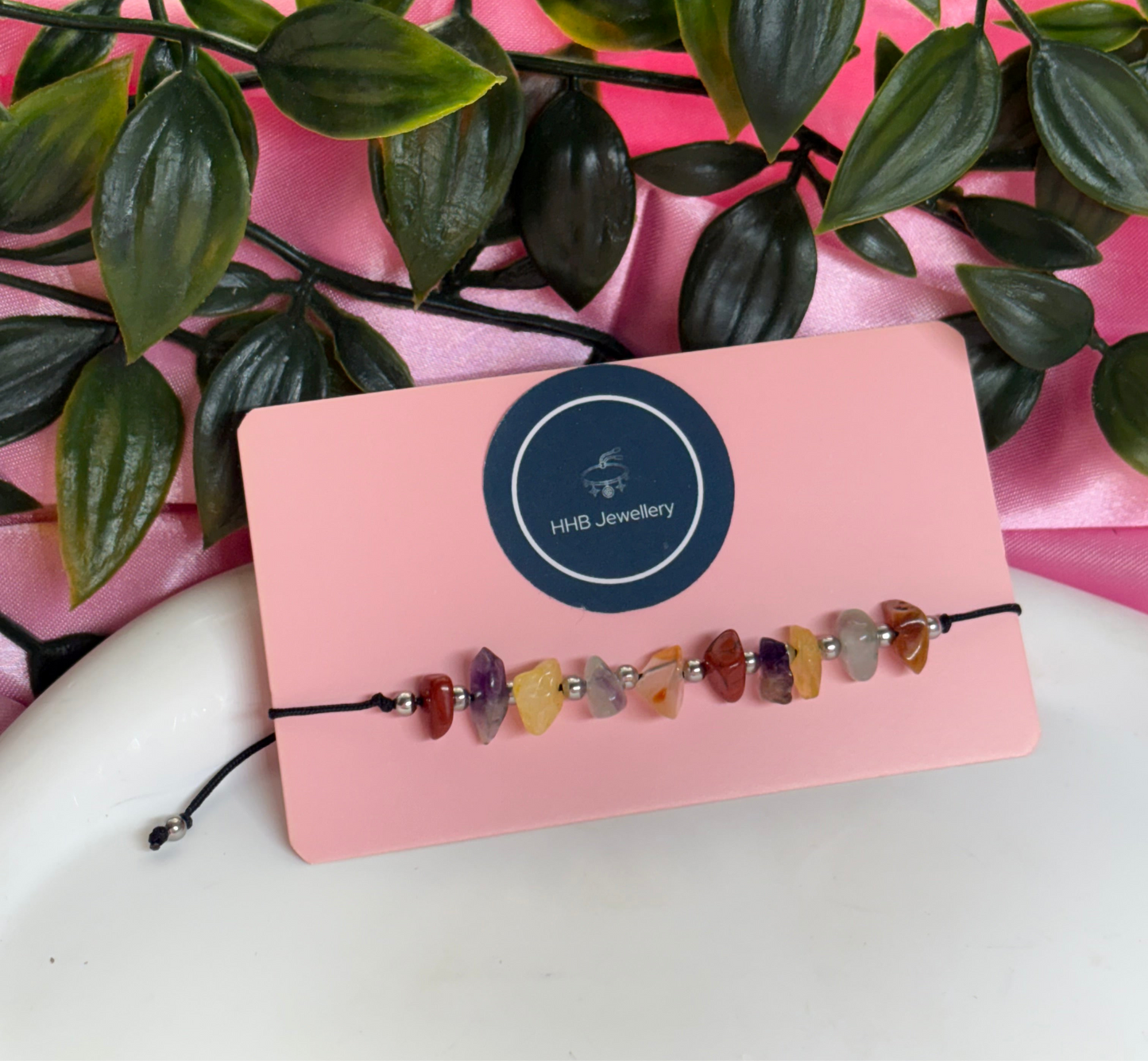Fatigue / mood boosting crystal anklet amethyst / citrine / carnelian / fluorite/ jasper
