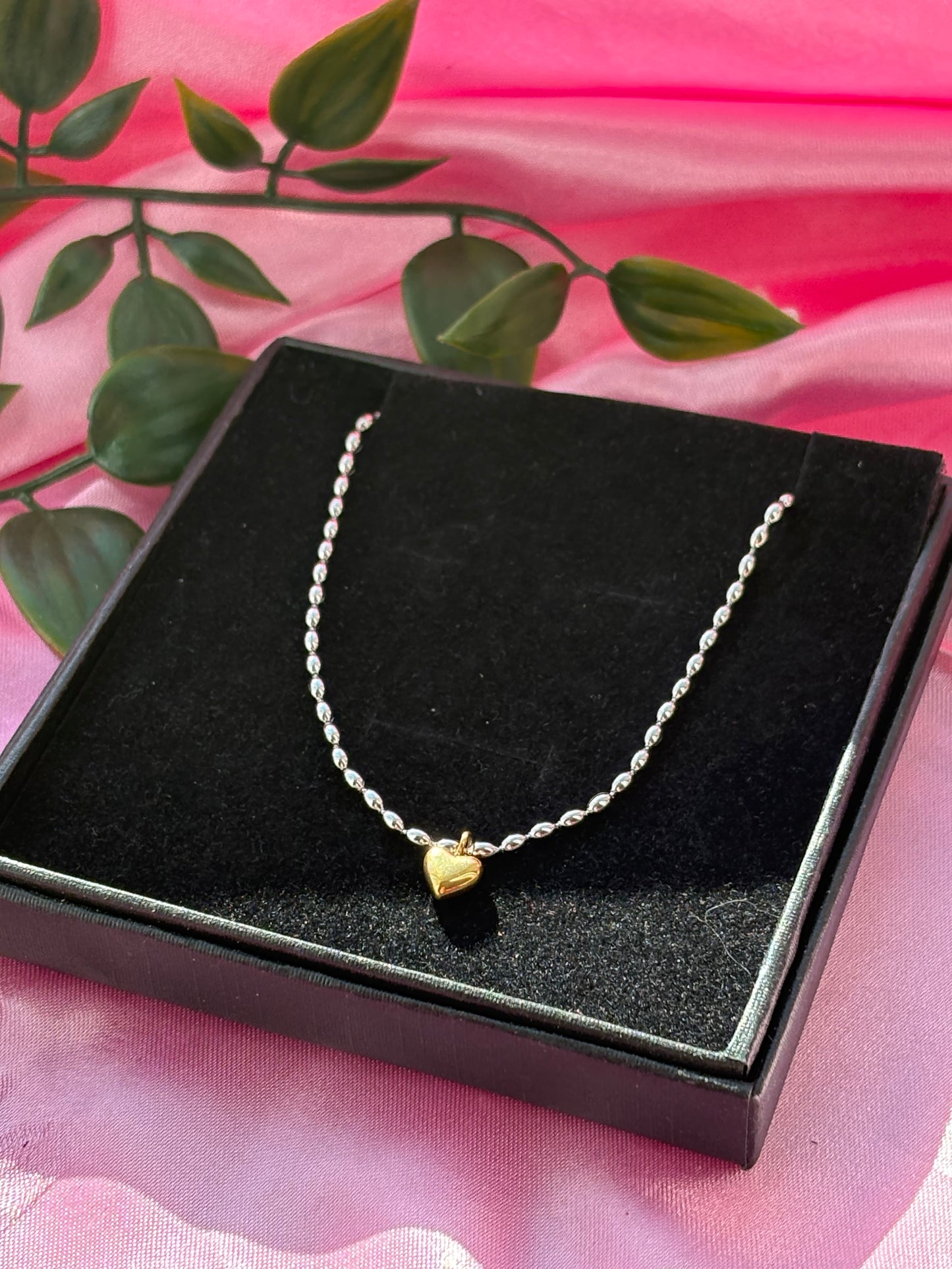 Sweetheart Mix silver / gold necklace / stainless steel / water resistant / tarnish resistant