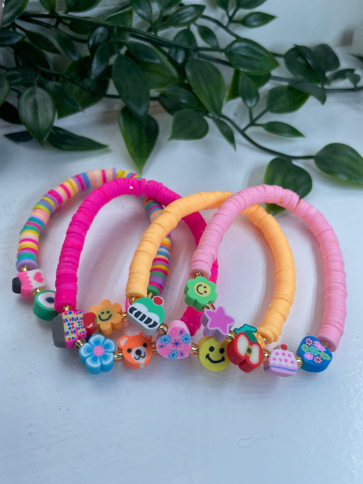 Clay bead bracelets | summer bracelets | heishi clay bracelets | adults / children’s clay bracelets