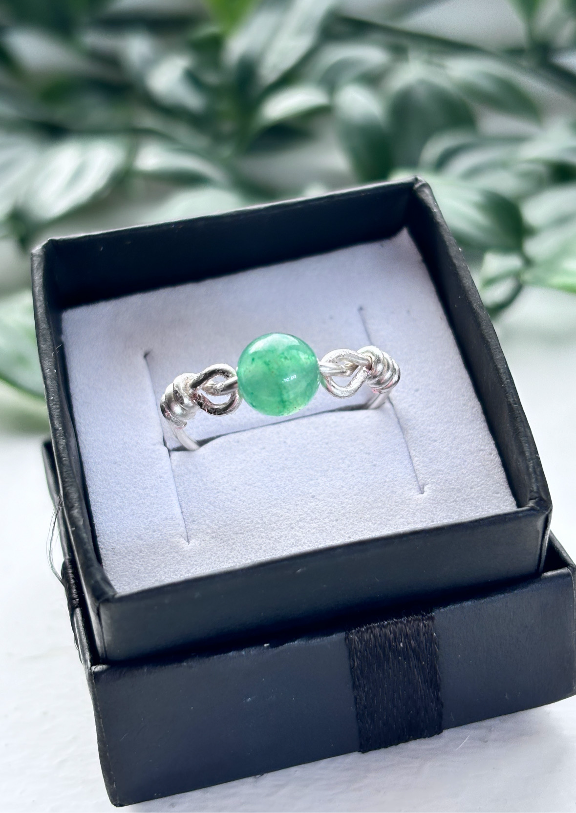 Dainty crystal wrapped rings | 6mm crystal bead ring | women’s rings