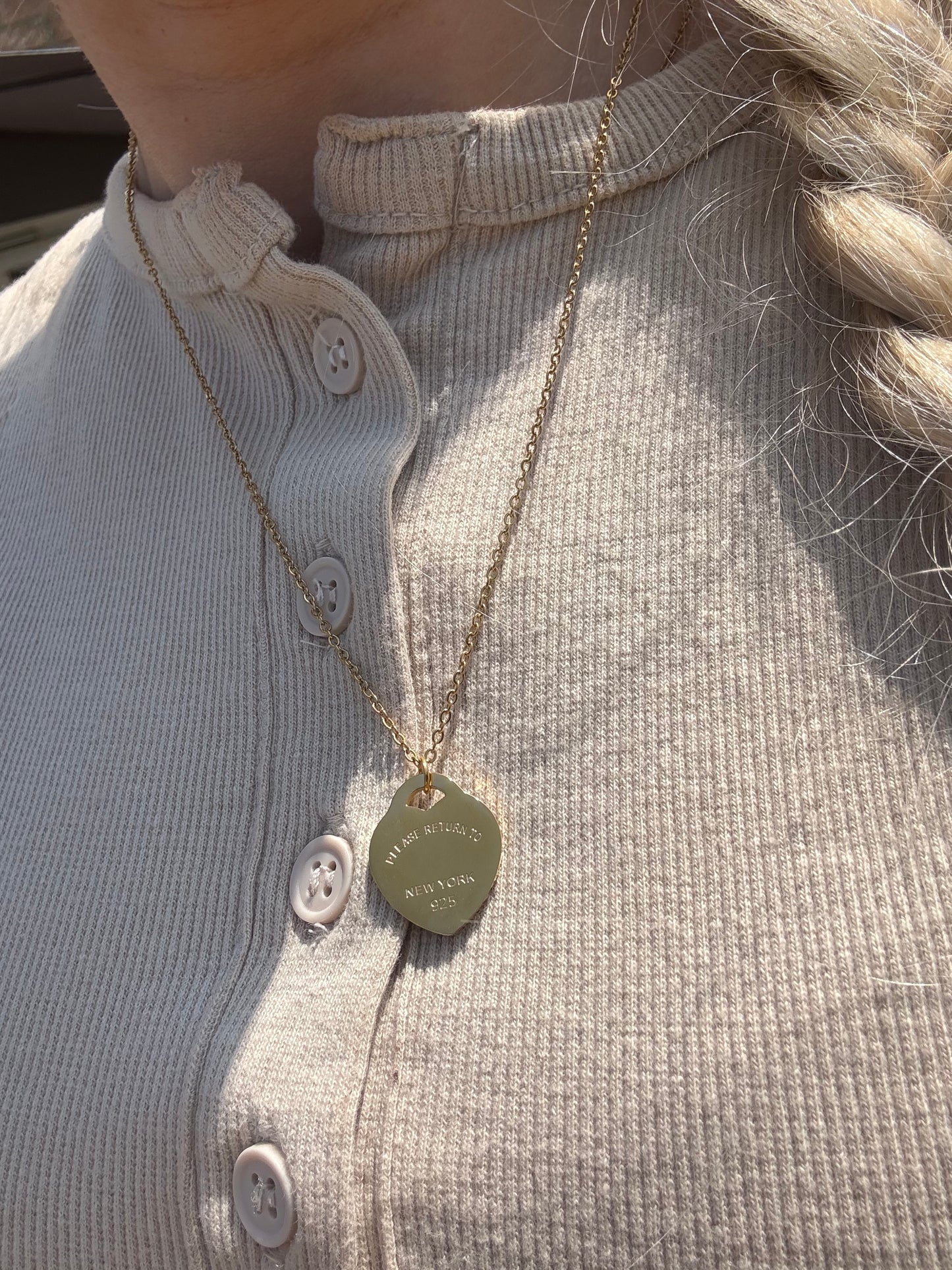 Heart pendant necklaces / silver and gold / stainless steel / tarnish resistant/ water resistant