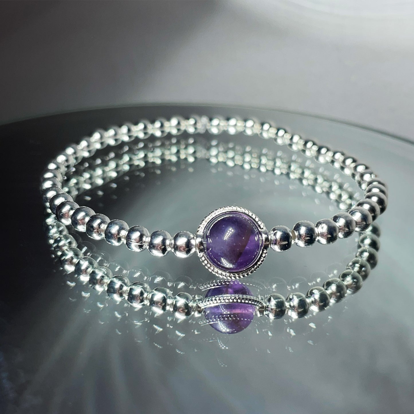 Crystal anxiety relief spinning fidget bracelet