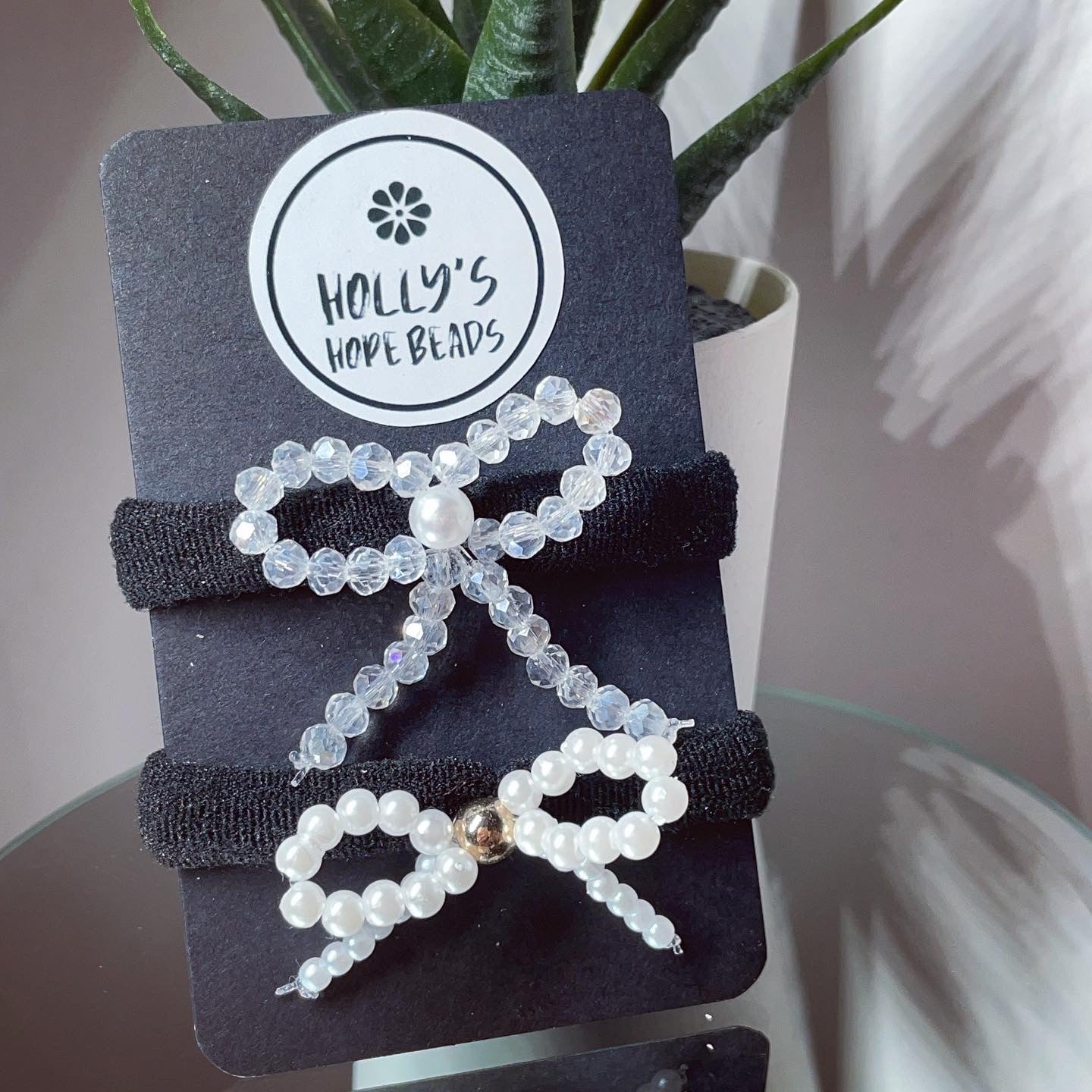 Hair bobbles non snag bow hair bobbles | hair elastics | hair accessories | hair bows