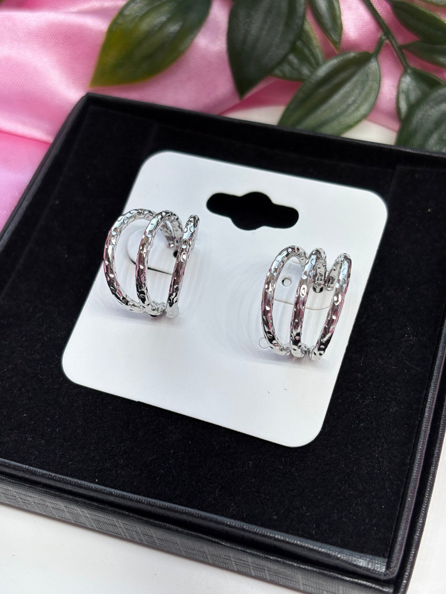 Multi 3 in 1 hoops stainless steel / water resistant / tarnish resistant