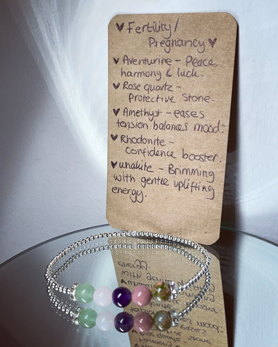 Fertility /pregnancy/ hormone balancing crystal bracelet