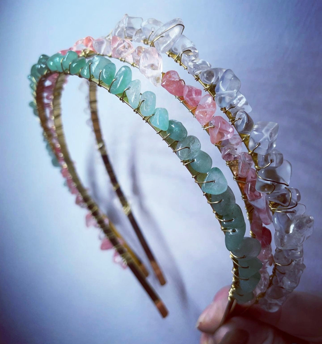 Crystal hair bands silver / gold