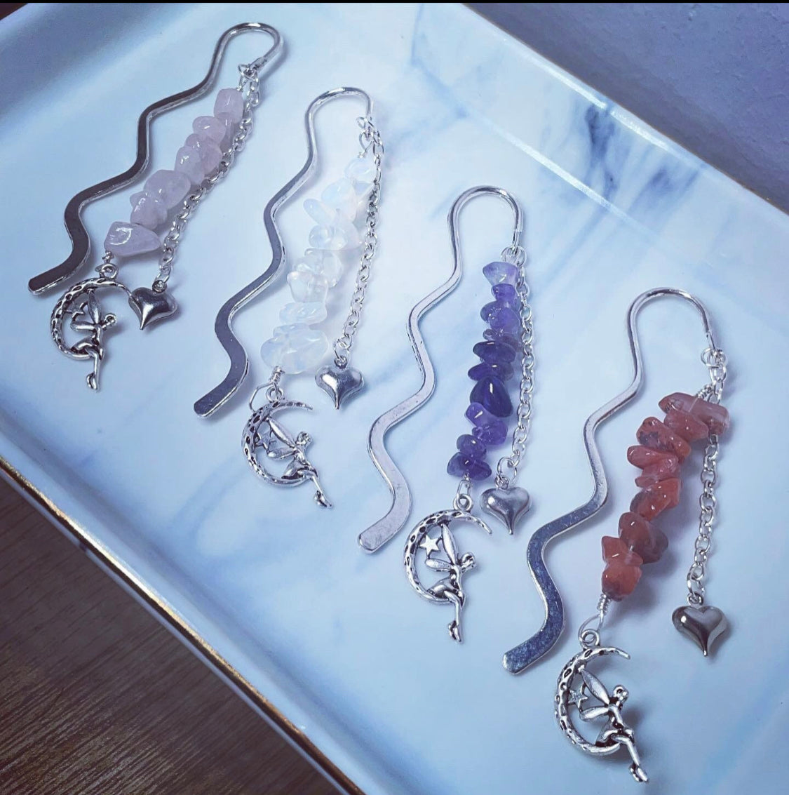 Crystal fairy charm bookmarks