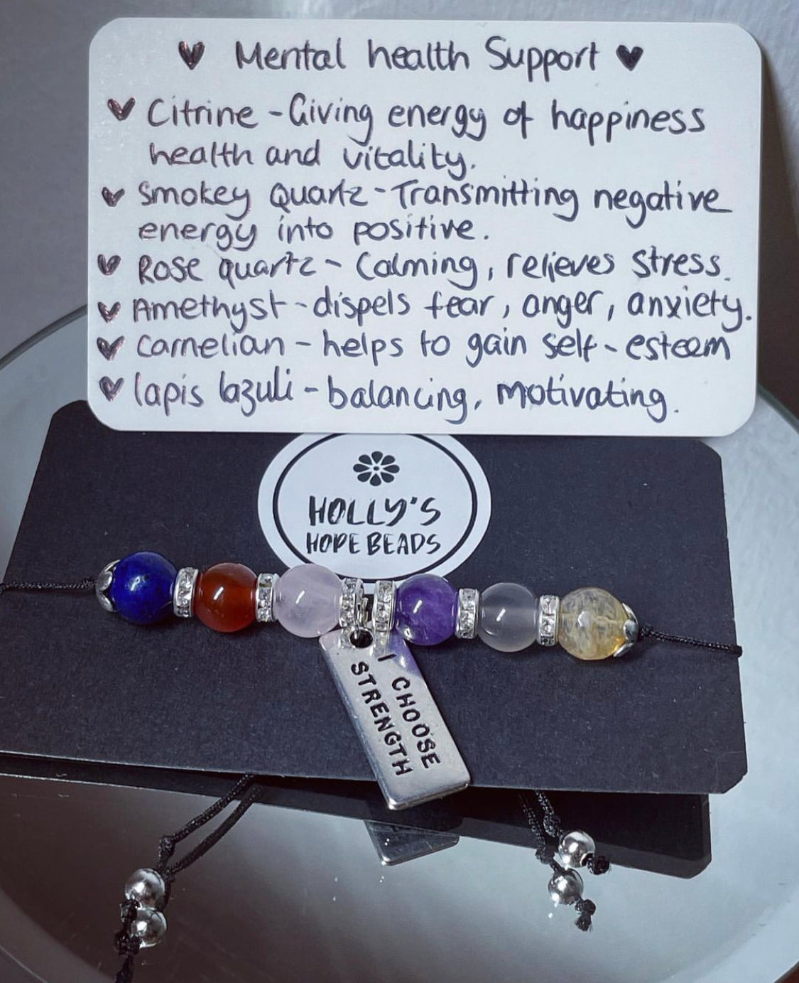 Mental health support bracelet