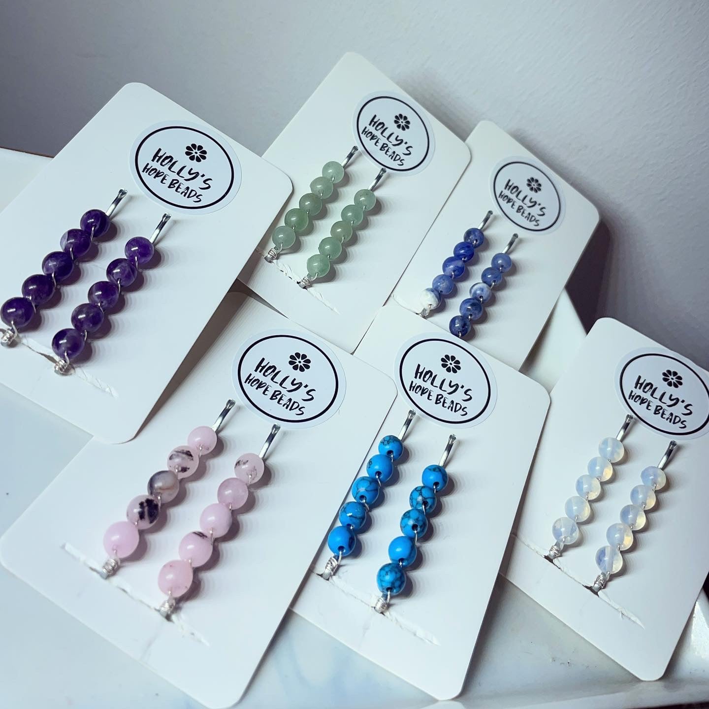 Crystal silver Bobby pins