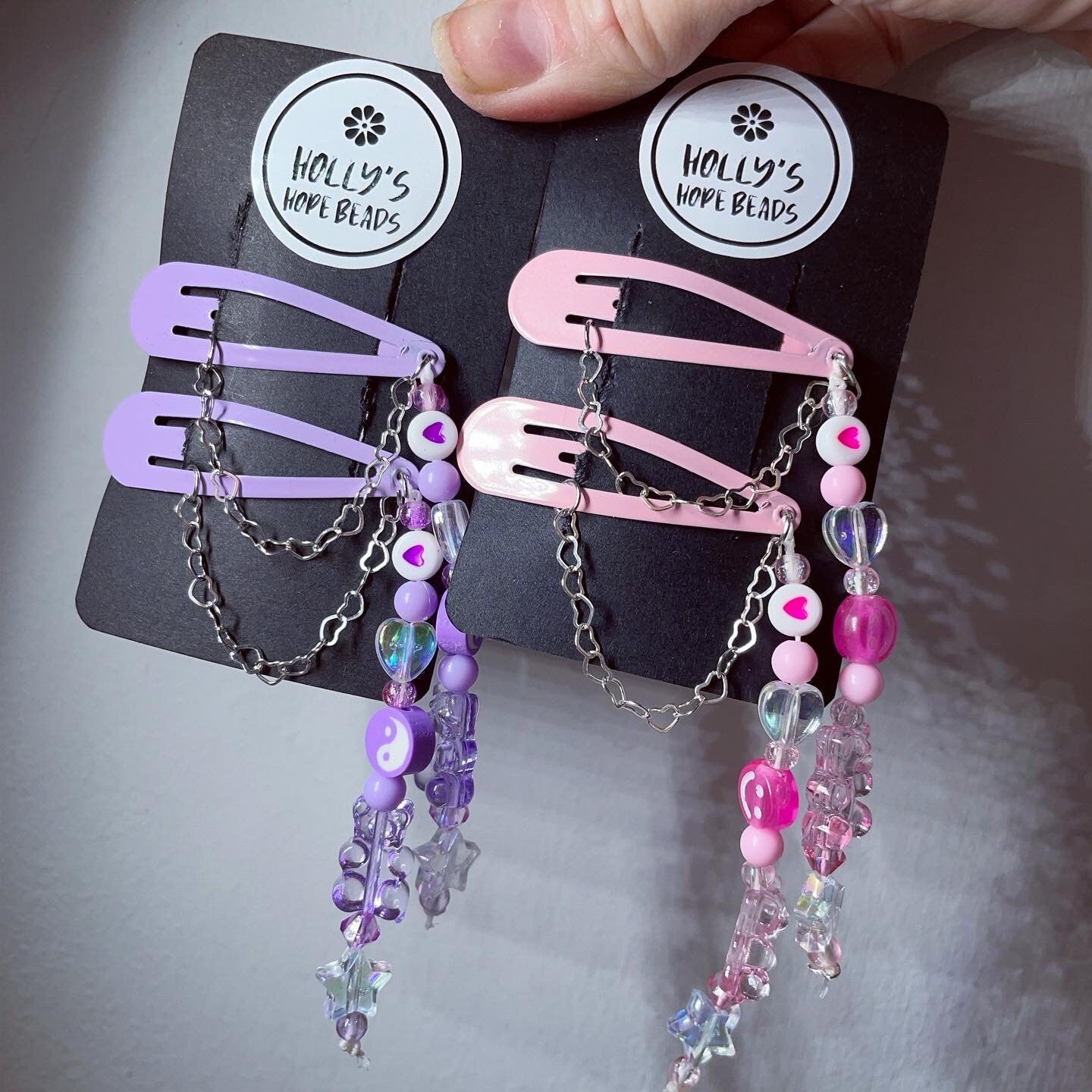 Children’s beaded hair clips | hair accessories | stocking fillers | gifts for girls