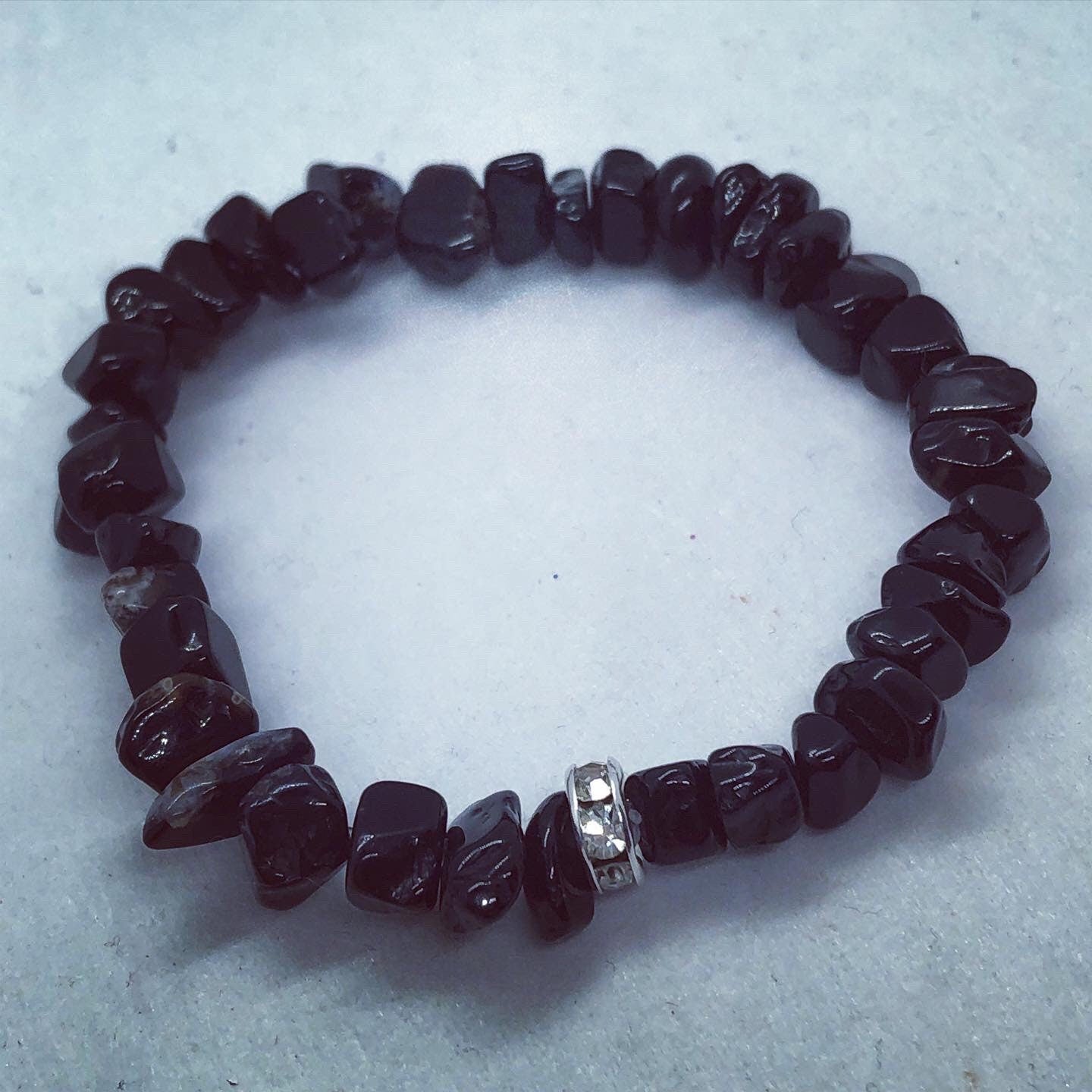 Black onyx gemstone bracelet