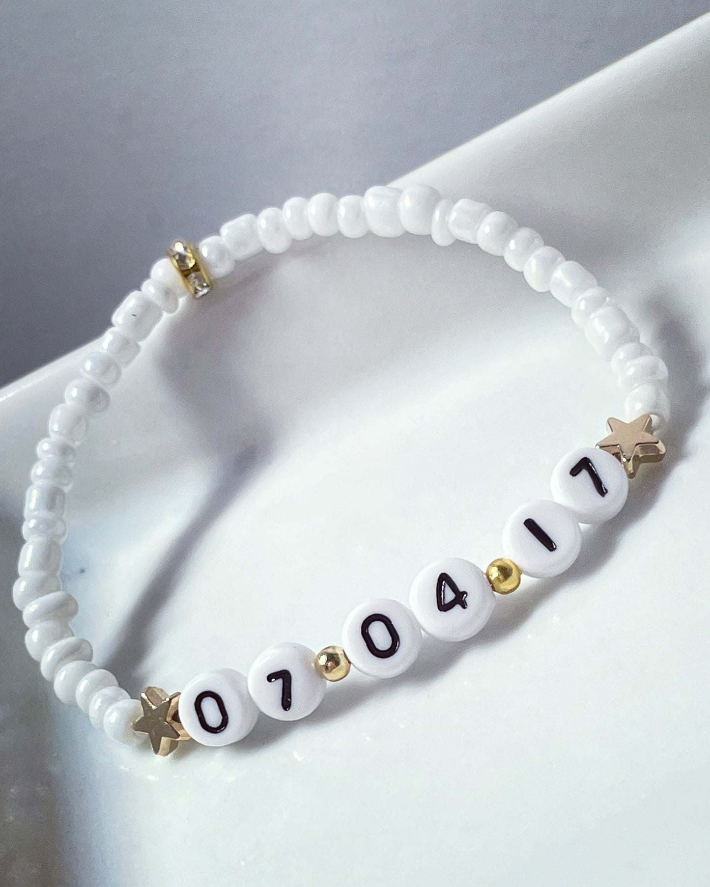 Special date glass bead bracelets