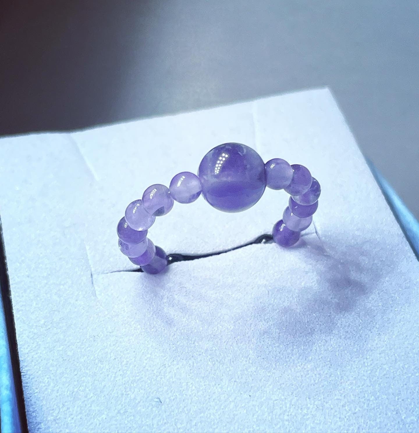 Anxiety relief spinning fidget ring calming amethyst