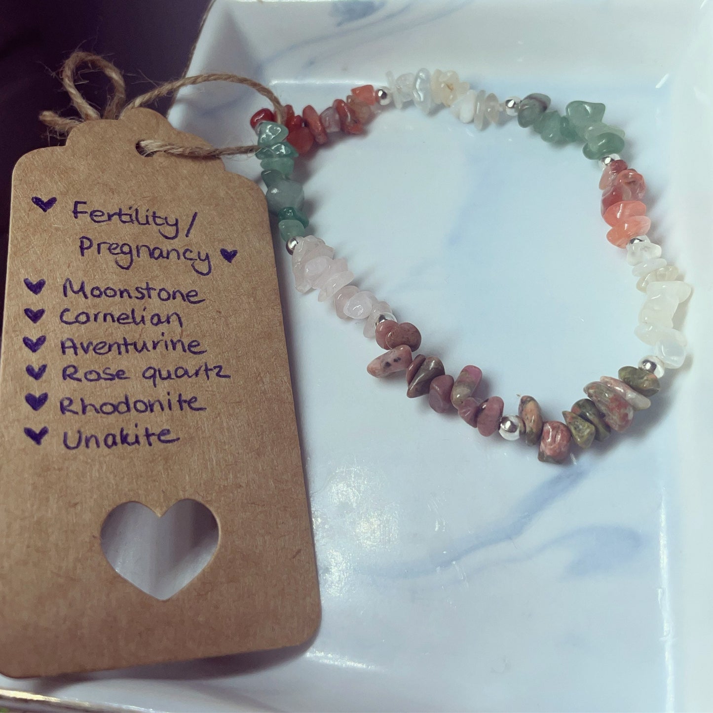 Fertility /pregnancy/ hormone balancing crystal bracelet and anklet