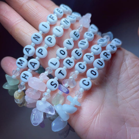 Crystal Chip Personalised Healing Bracelets