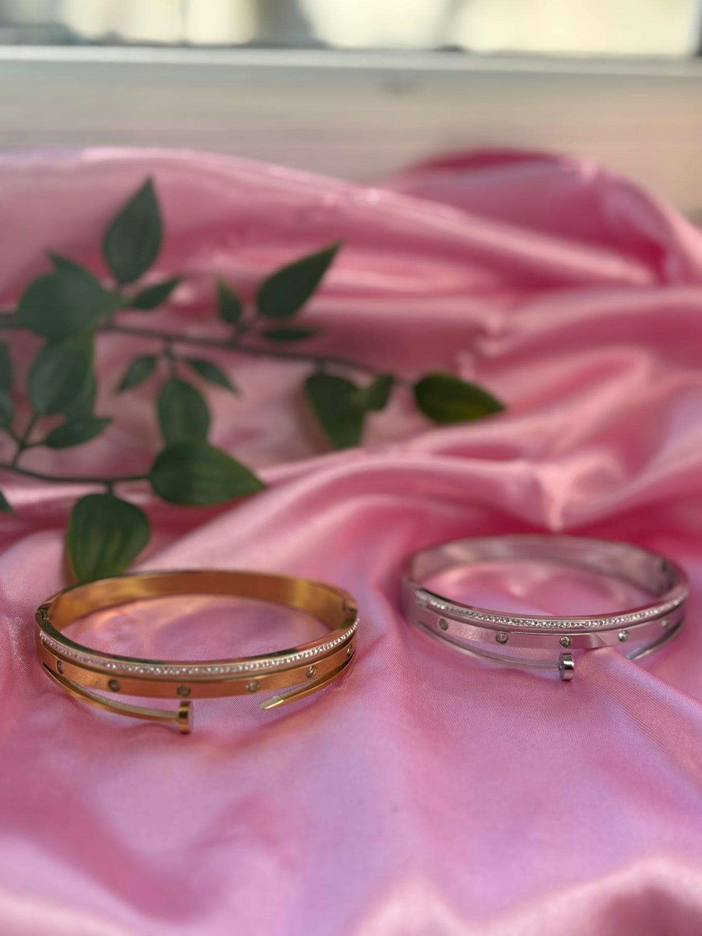 Ria 3 In 1 bangle silver and gold / stainless steel / water resistant/ tarnish resistant