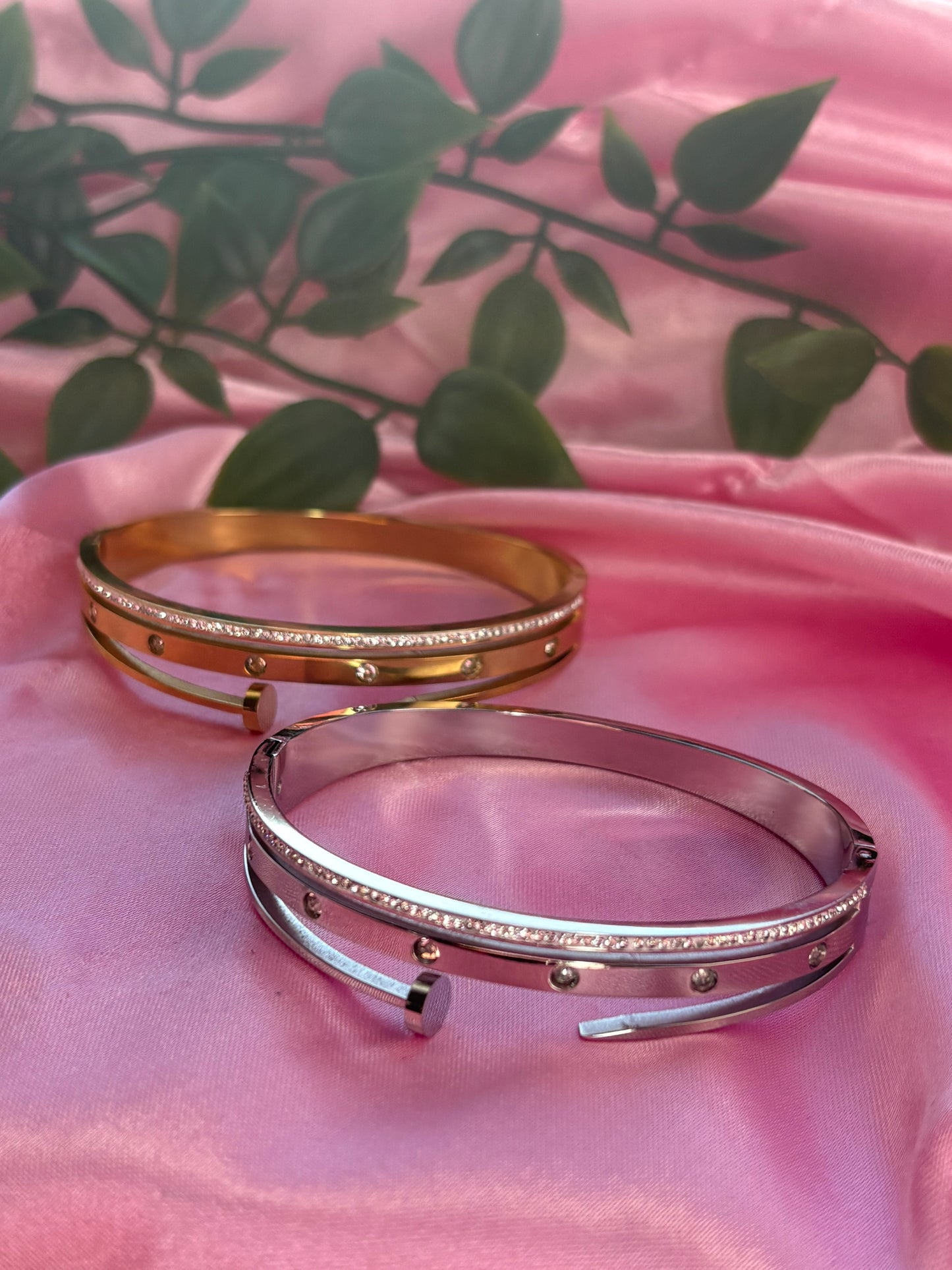 Ria 3 In 1 bangle silver and gold / stainless steel / water resistant/ tarnish resistant