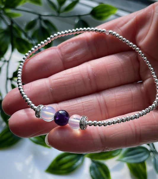 Amethyst opal love luck & loyalty
