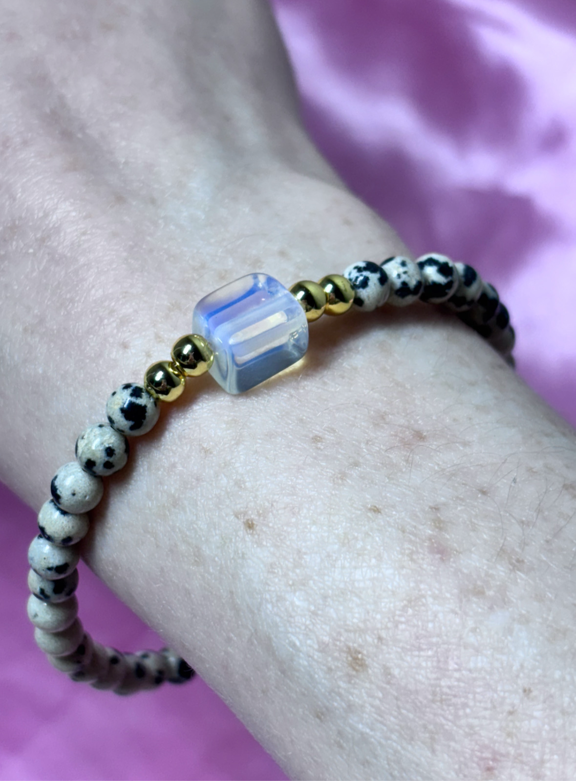 Jasper & Opal crystal bracelet for luck & positivity