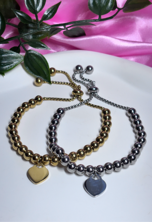 Simple style heart chain bracelet stainless steel Tarnish resistant