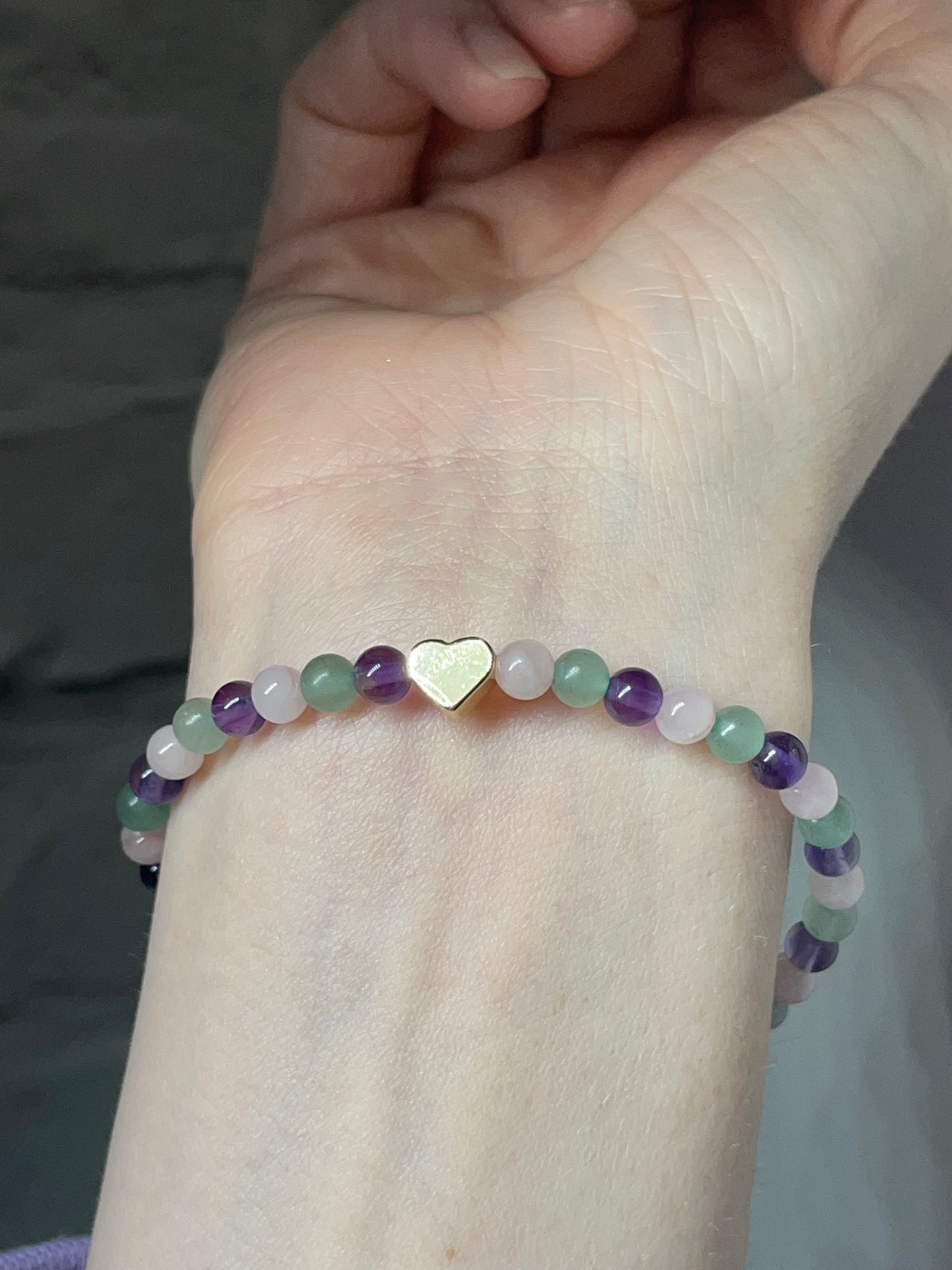 Anxiety/ self love crystal healing bracelet and anklet