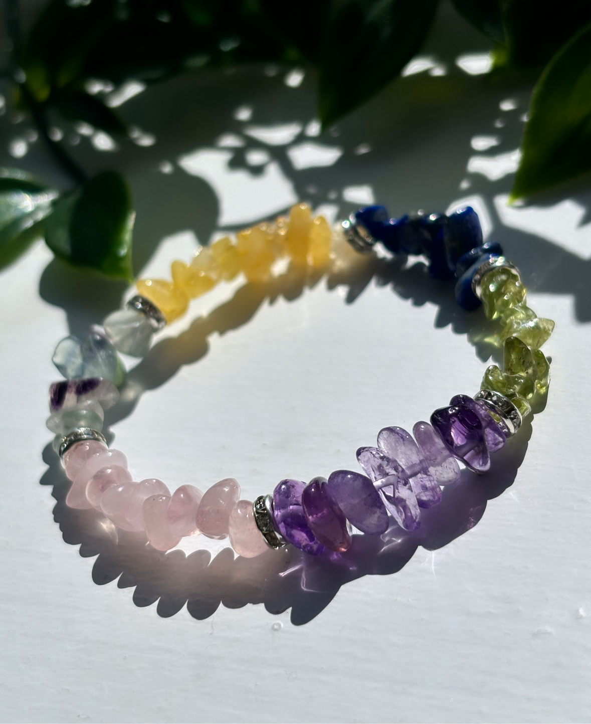 Mental health/depression support crystal healing bracelet