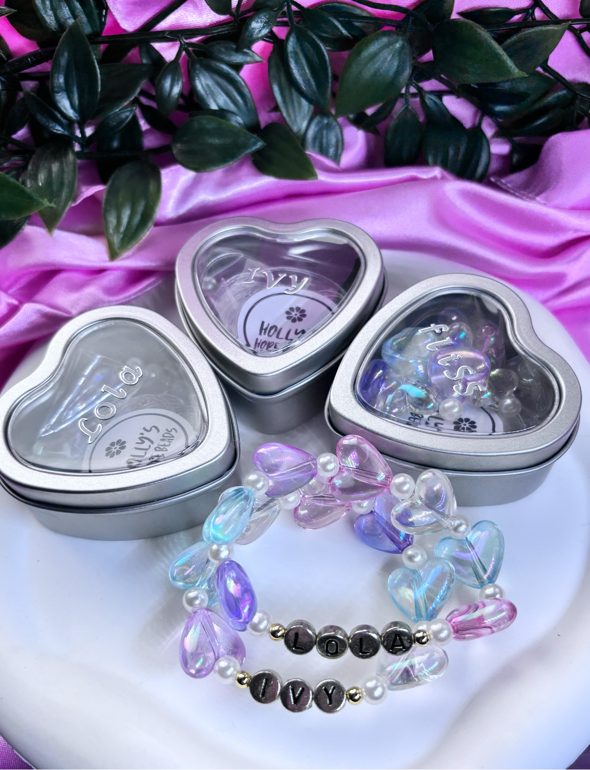 Valentines personalised DIY make your own bracelet kit for children and adults