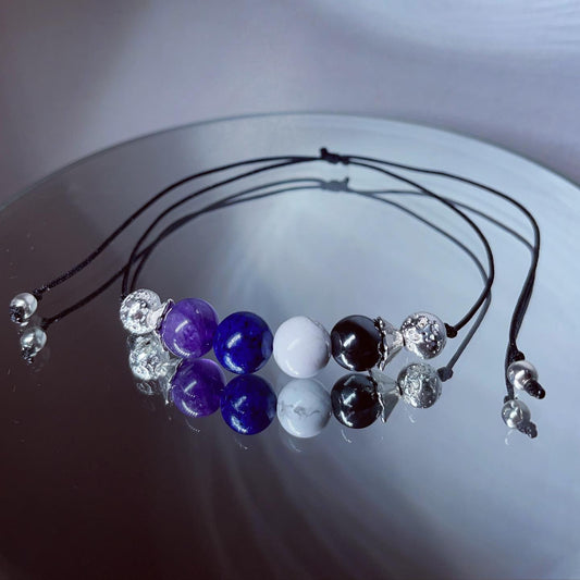 Sleep/ insomnia crystal healing adjustable anklet