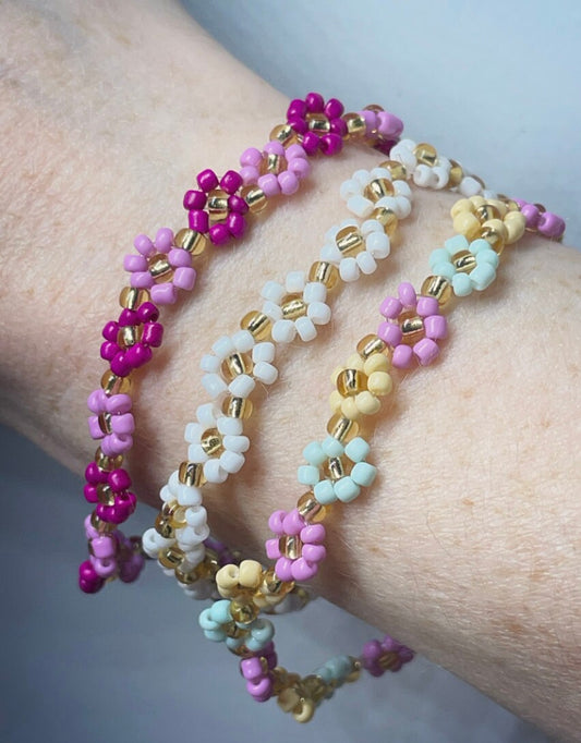 flower beaded bracelets