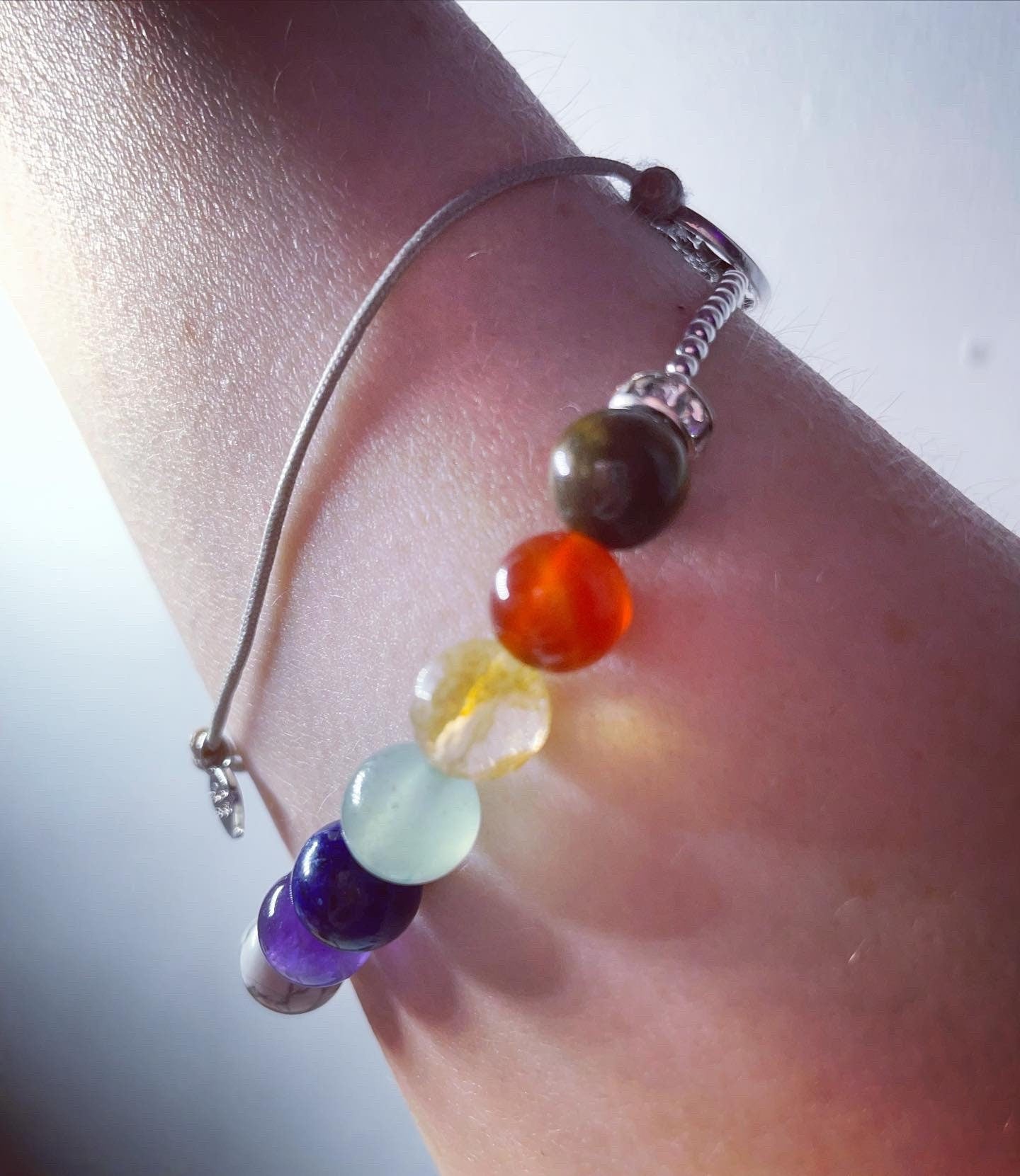 Chakra healing balancing crystal bracelet