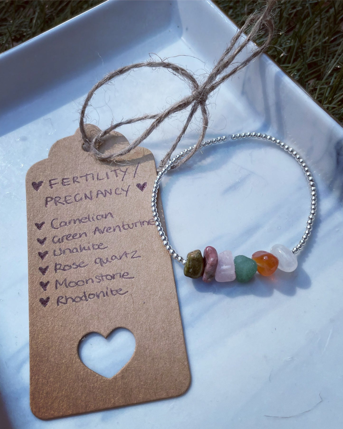 Fertility /pregnancy/ hormone balancing crystal bracelet