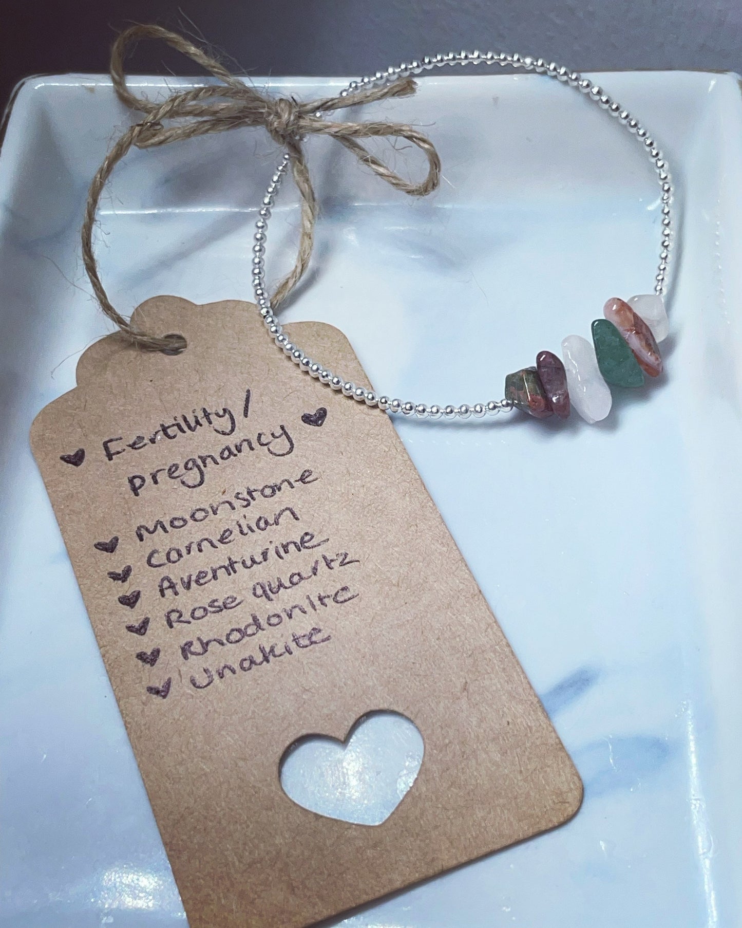 Fertility /pregnancy/ hormone balancing crystal bracelet